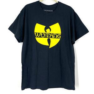 Wu-Tang Clan Official Band Tee Black Yellow 100% Cotton T-Shirt Medium‎